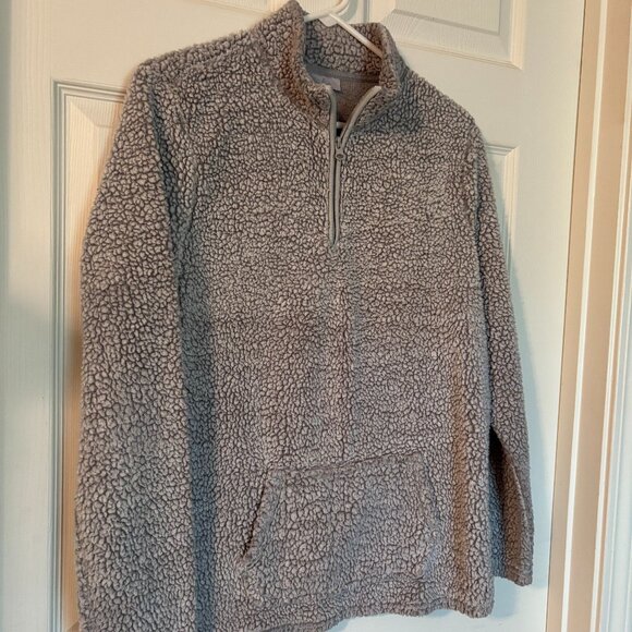 Women's Size Large Sherpa style zip up Pullover - Picture 1 of 2